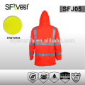 Chaqueta de tafetán de poliéster 190t con 300D oxford pu o revestimiento de pvc, tejido antiestático EN ISO 20471